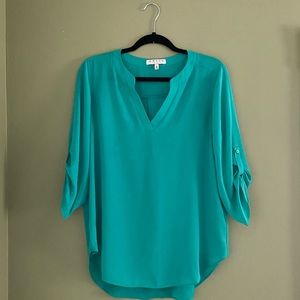 Aqua Flowy Blouse
